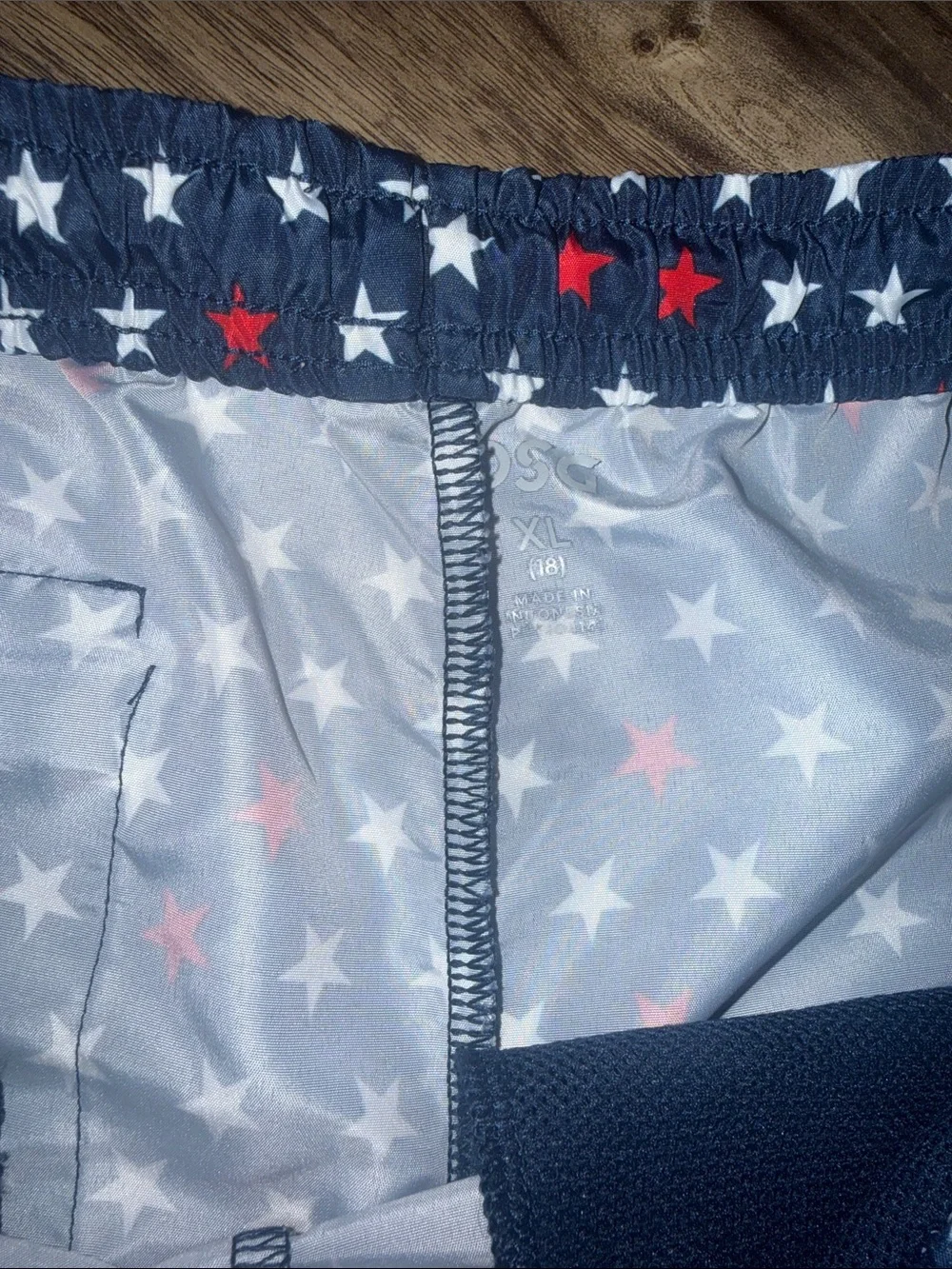 Navy Star Print Swim Shorts
